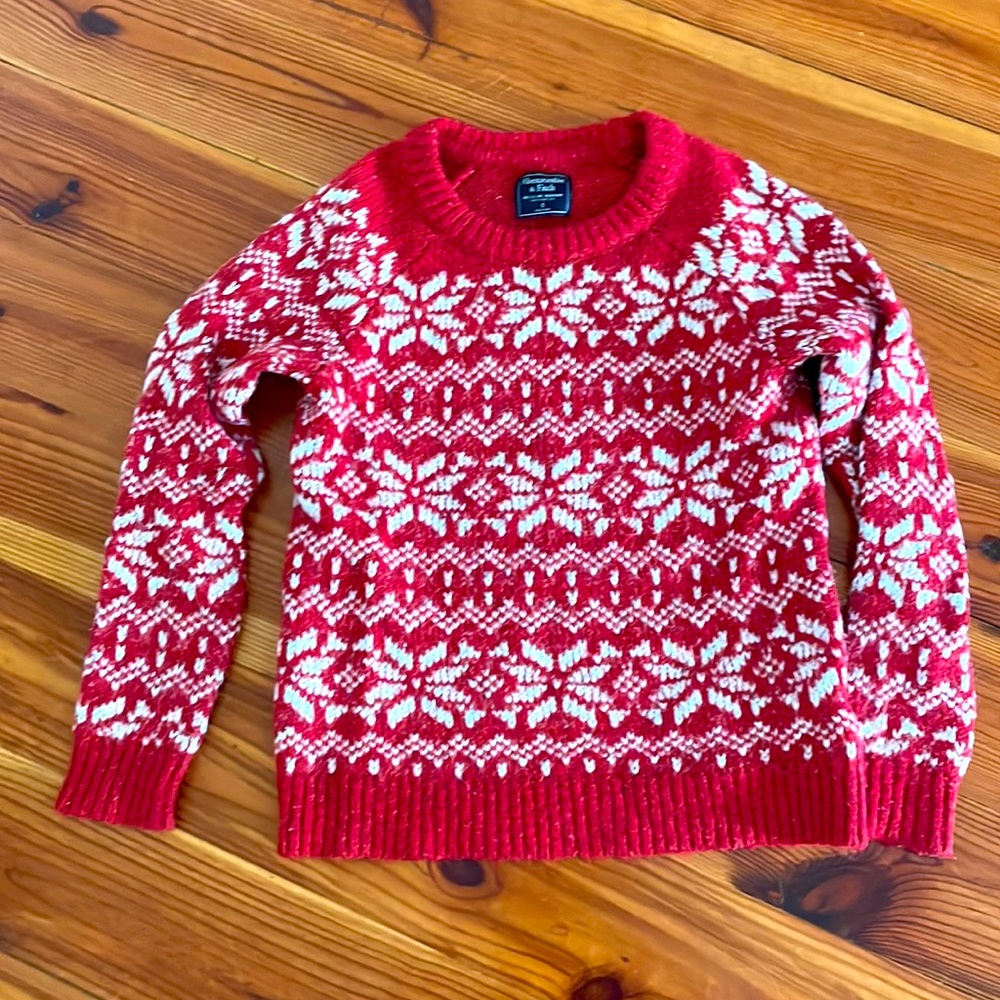 Abercrombie & Fitch small women’s red Christmas sweater